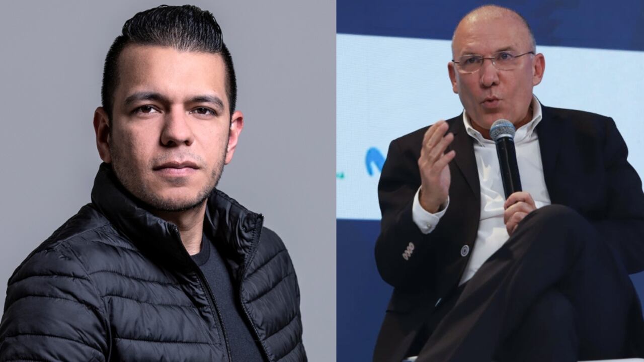 A la izquierda el senador por la Alianza Verde Jota Pe Hernández, uno de los mayores críticos del exsenador y expresidente del Congreso Roy Barreras.