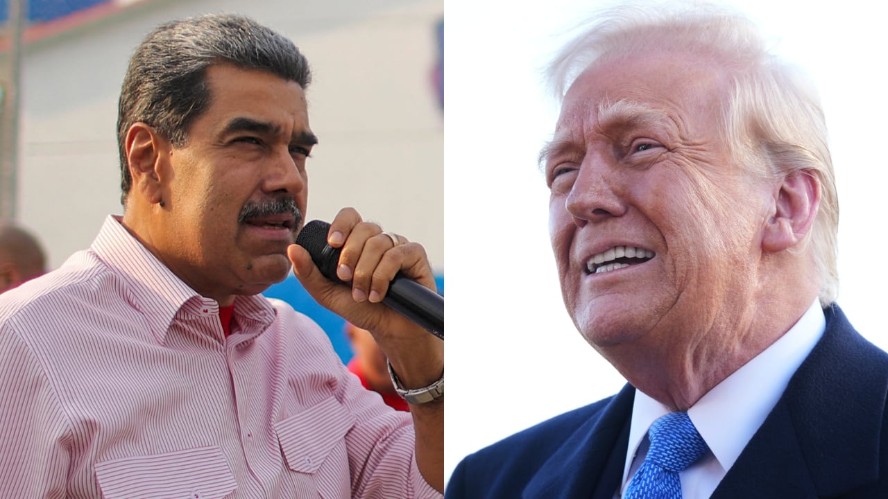 El dictador Nicolás Maduro y el presidente Donald Trump.