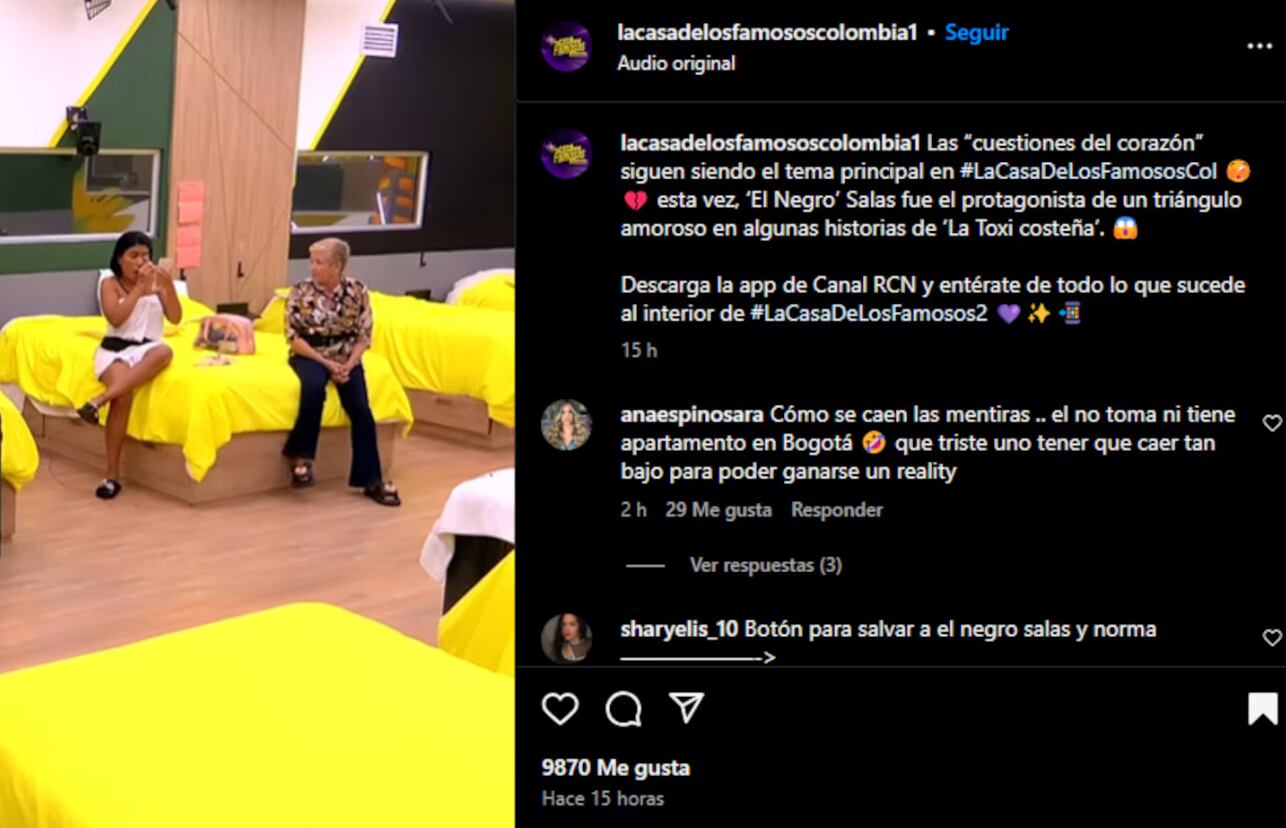 Novia del Negro Salas habló por rumores de infidelidad por parte del actor.