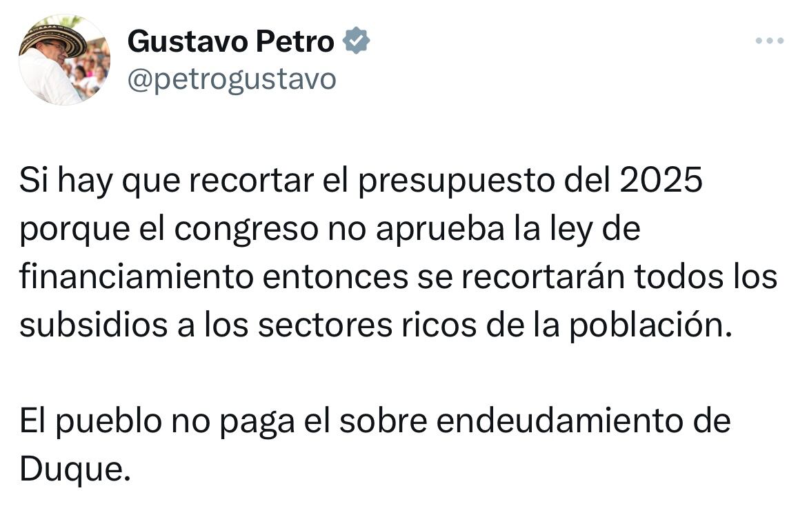 Mensaje presidente Gustavo Petro