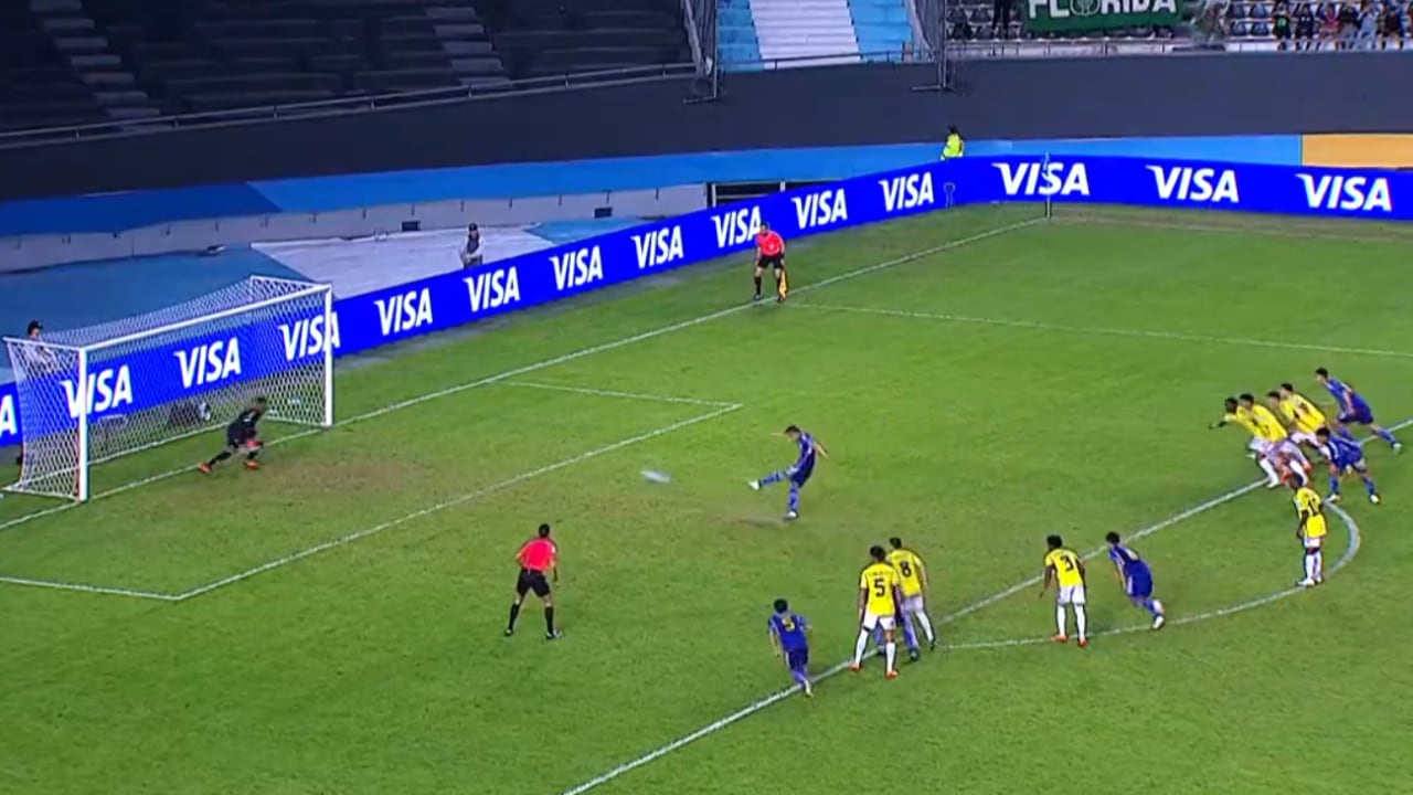 Japón tuvo la oportunidad de empatarle a Colombia en el Mundial Sub-20 de Argentina.