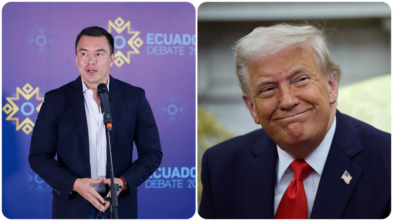 El presidente Donald Trump felicitó la reelección de Daniel Noboa.