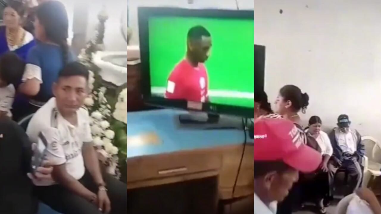 Ecuatorianos viendo a su selección en el Mundial Qatar 2022. Foto: Captura de pantalla Twitter Jwillocv (@Jwillocv).