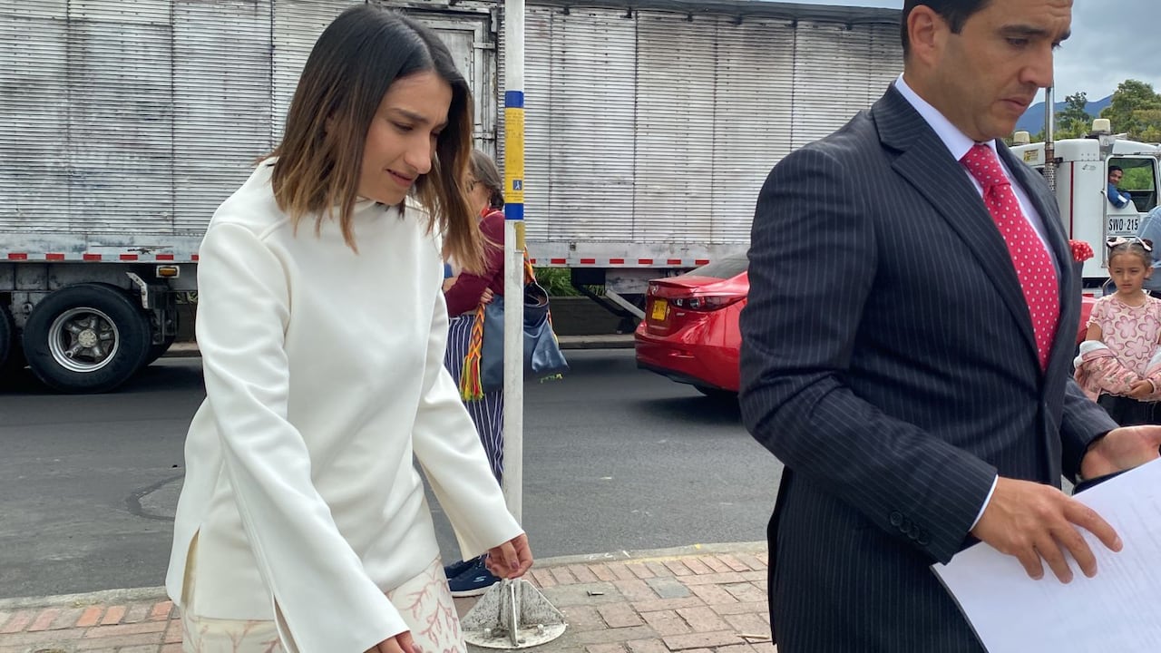 Laura Sarabia durante su cita con la Fiscalía esta semana.