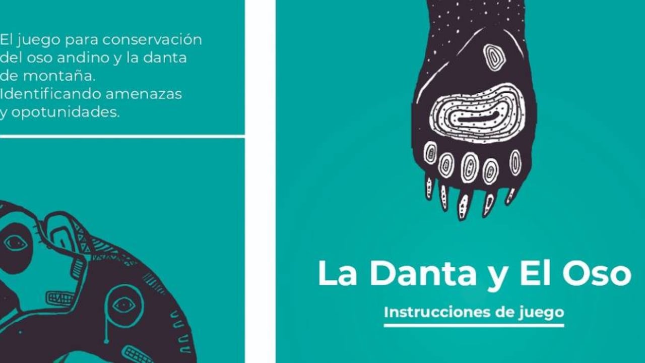 Paralelo al manual de monitoreo, el GEB creo ‘El juego del oso y la danta de montaña’ para enseñar a las familias las amenazas sobre estas especies y cómo preservarlas.