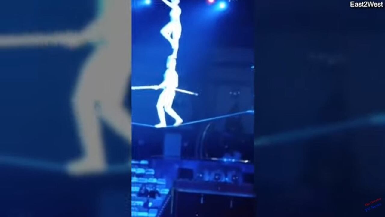 El equilibrista fue trasladado de urgencia al hospital.