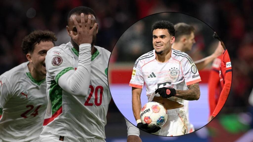 Ayoub El Kaabi y Luis Díaz.