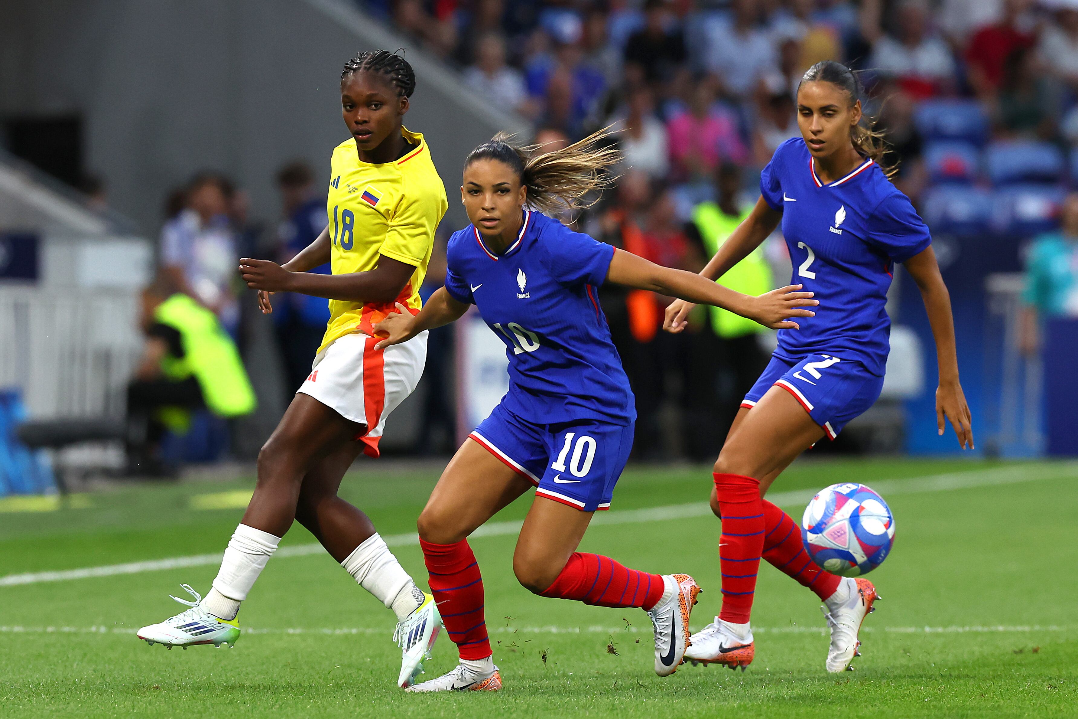 Imagen del partido entre Francia y Colombia por los Juegos Olímpicos 2024.
