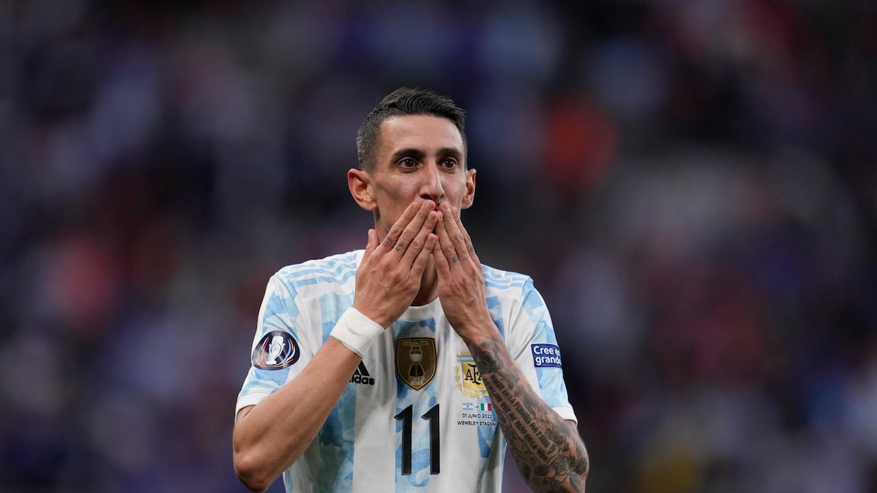 Angel Di María marcó uno de los goles de Argentina en la 'Finalissima' ante Italia