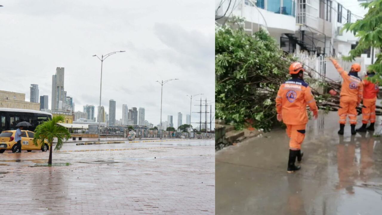 Paso de la tormenta Franklin por Cartagena.