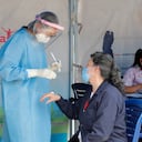 Pruebas para covid 19 en la plaza de la Mariposa, San Victorino
Bogota enero 28 del 2021
Foto Guillermo Torres Reina / Semana