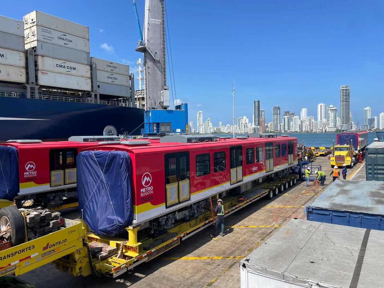 El alcalde Galán presumió la llegada del noveno tren al país a través de sus redes.