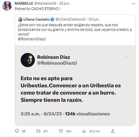 La actriz no se quedó callada.