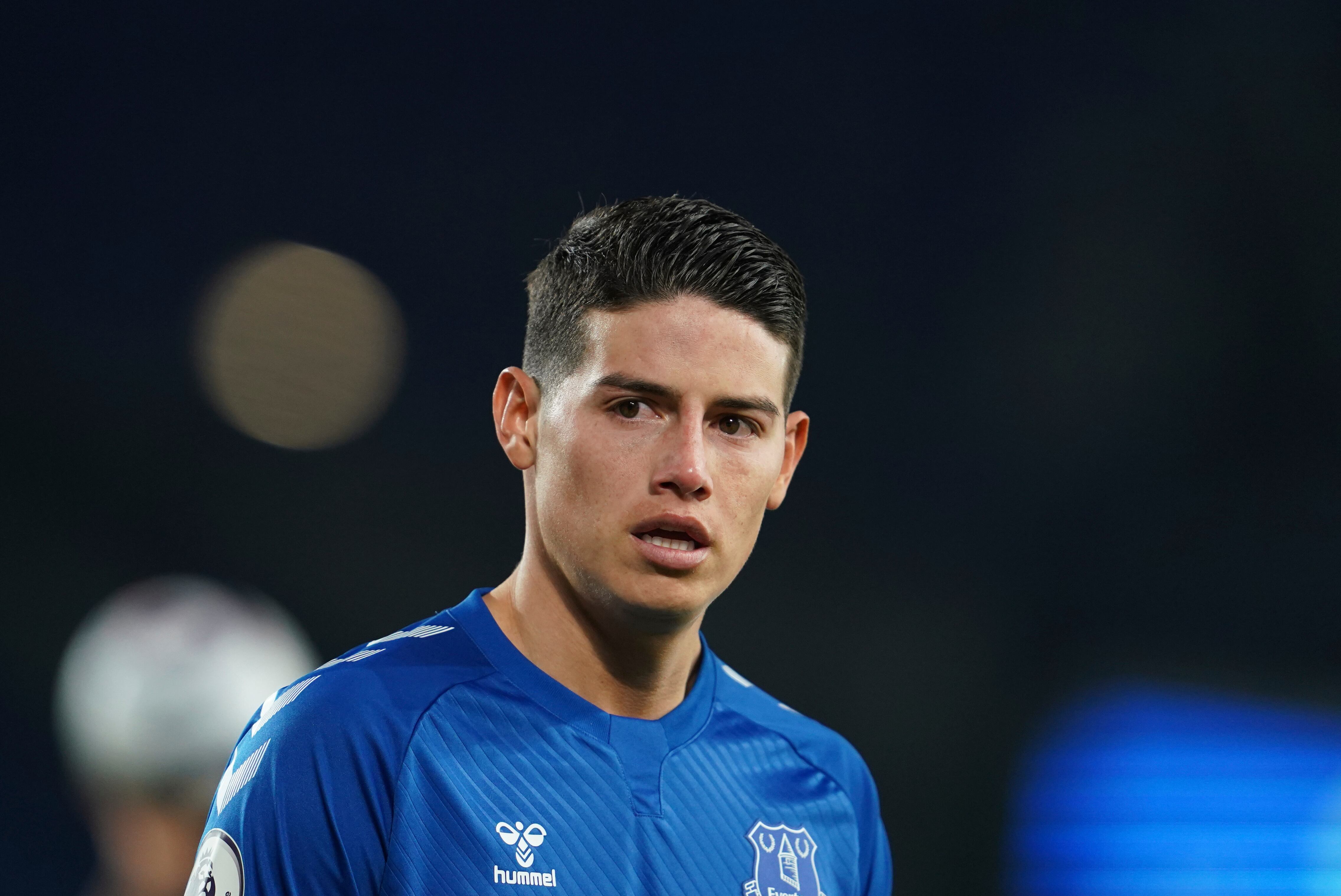 James Rodríguez en el Everton.