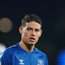 James Rodríguez en el Everton.