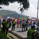 Los manifestantes salieron del sector de Terrón Colorado en la vía al mar.