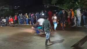 Creciente río Mulato, Mocoa. Captura de pantalla. Transmisión en vivo "TeleMocoa Canal 10".