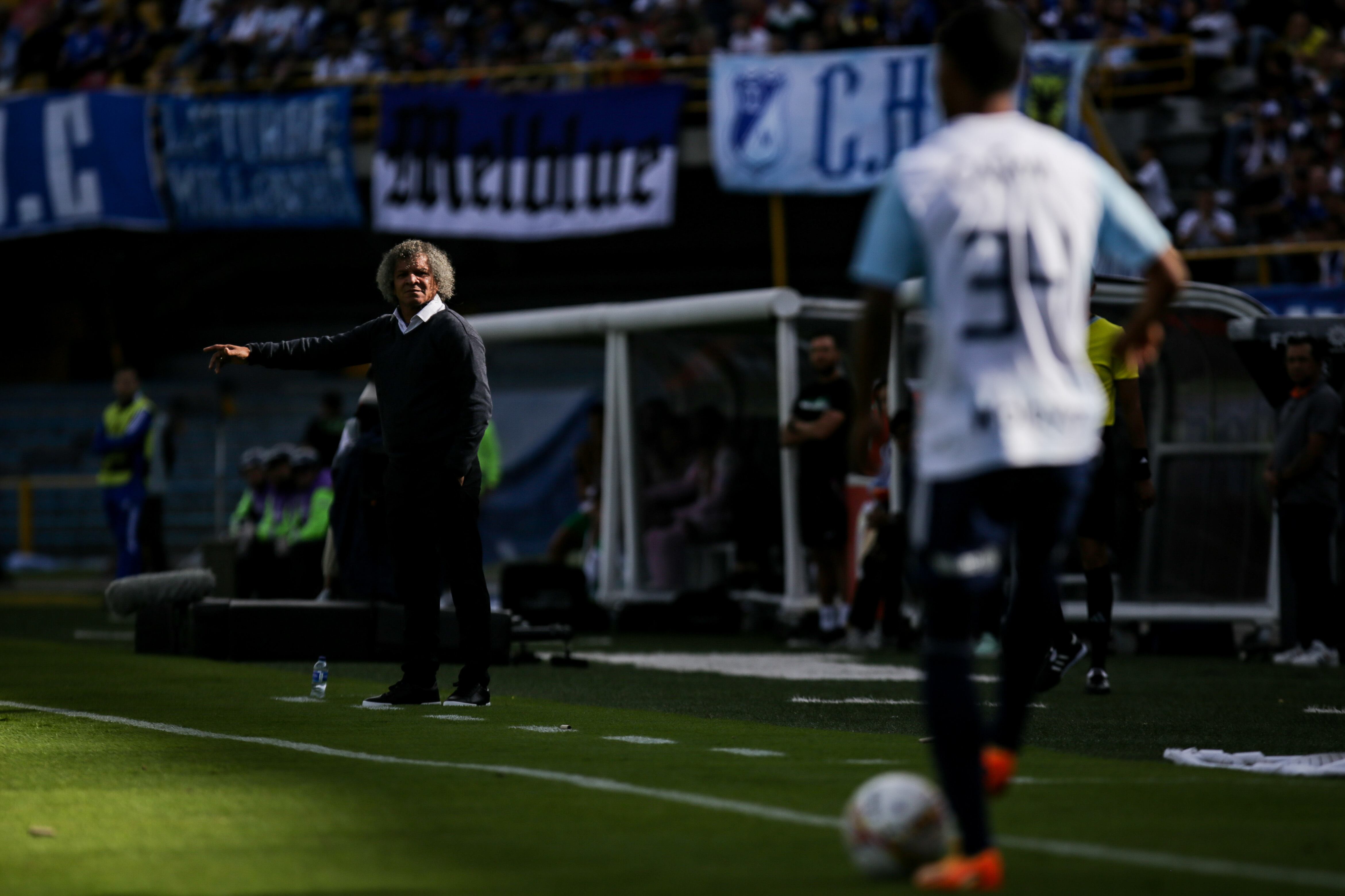 Bogotá. Agosto 27 de 2023. Millonarios FC enfrenta a Atlético Nacional en juego válido por la fecha 8 de la liga BetPlay II 2023, en el estadio Nemesio Camacho El Campín. (Colprensa - Mariano Vimos)