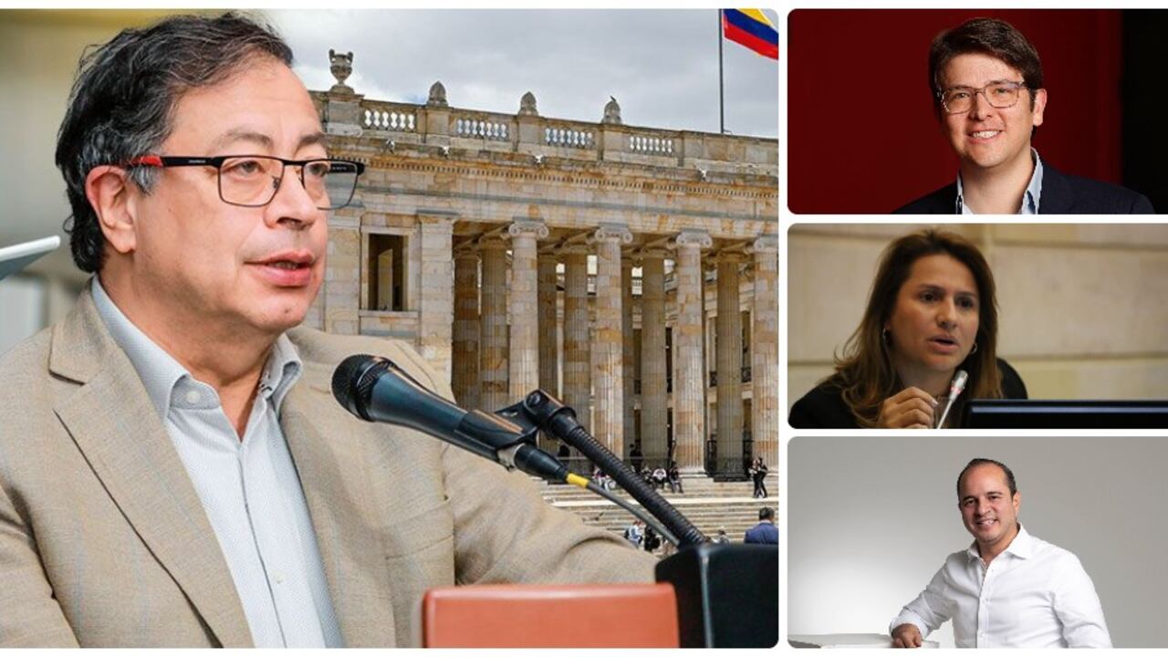 Gustavo Petro, Miguel Uribe, Paola Holguín y Juan Espinal.