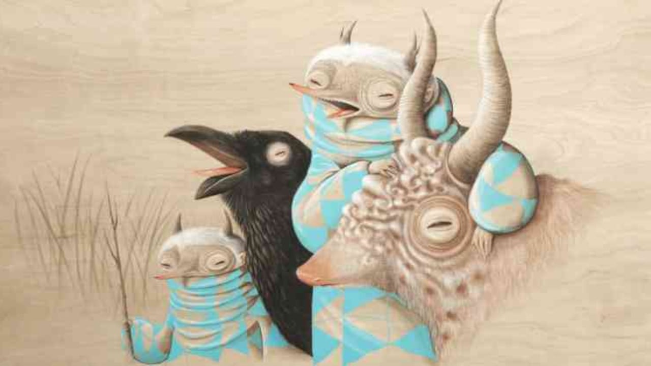 k2man crea en formatos tanto digitales como analógicos como la pintura, la escultura, la cerámica y el muralismo.