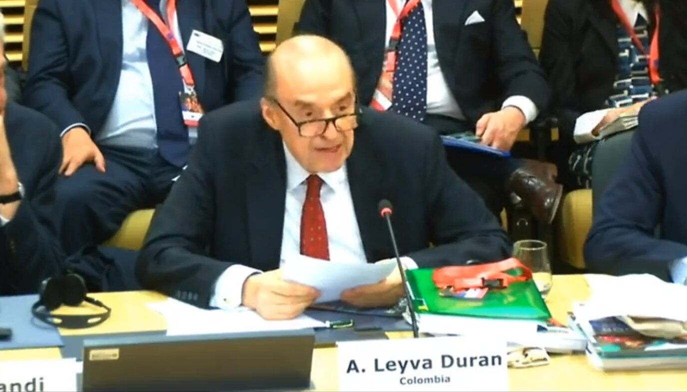 Álvaro Leyva en Conferencia de solidaridad con refugiados y migrantes venezolanos.