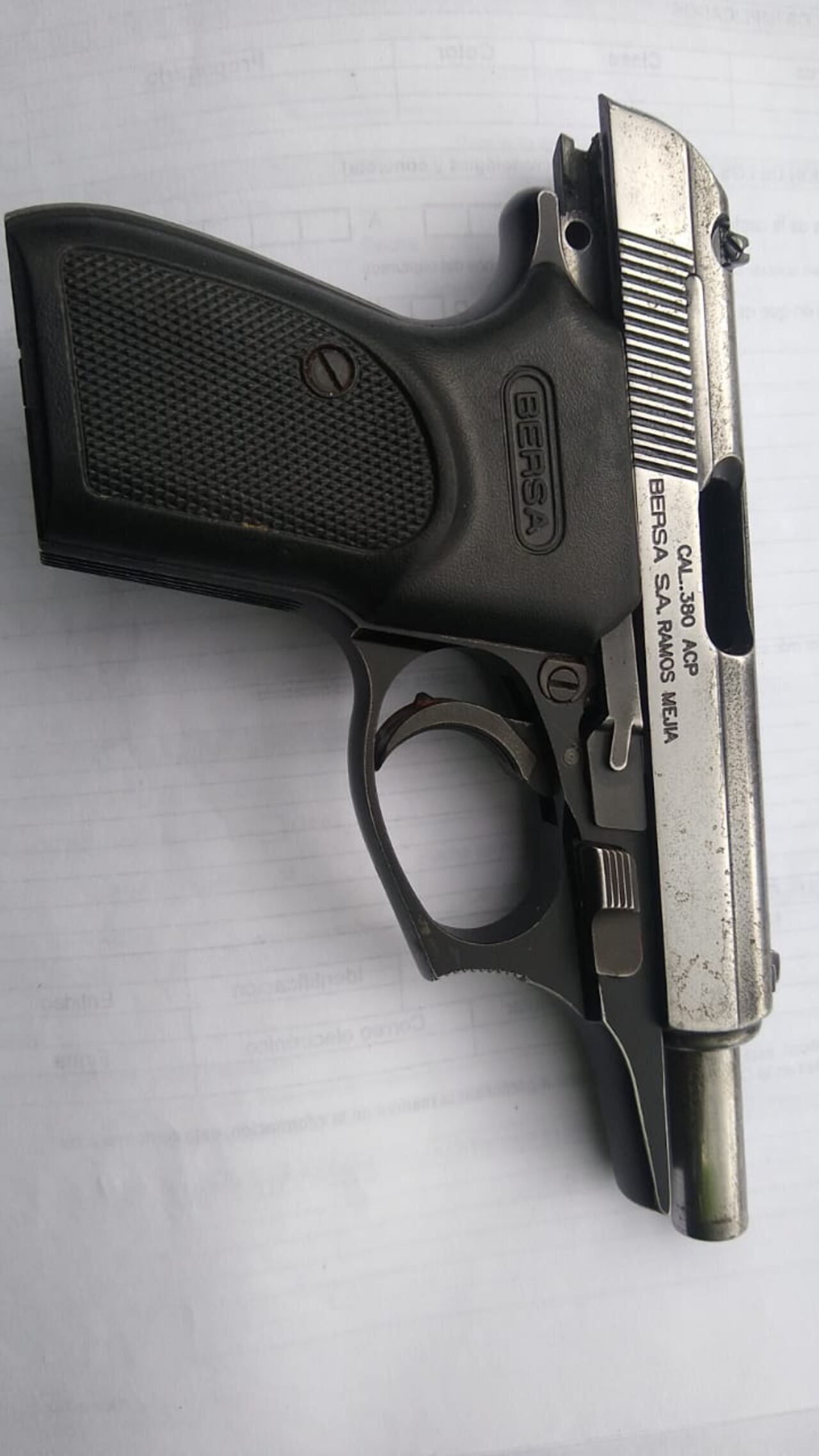 Arma con la que fueron atacados policías en Popayán