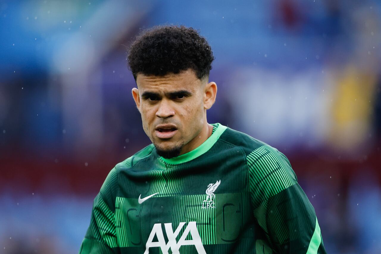 BIRMINGHAM, ENGLAND - MAY 13: Luis Diaz of Liverpool before the Premier League match between Aston Villa and Liverpool FC at Villa Park on May 13, 2024 in Birmingham, England.(Photo by James Baylis - AMA/Getty Images)
