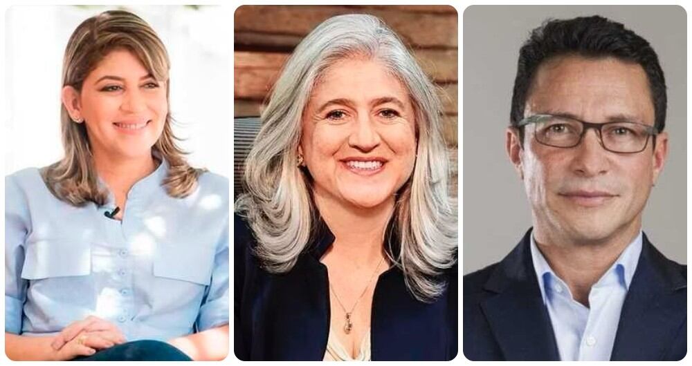 Virna Johnson, Catalina Velasco y Carlos Caicedo.