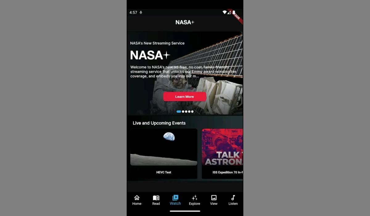 Nasa+ es la plataforma de streaming gratuita de la Nasa