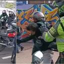 Enfrentamiento de motociclistas y la Policía paraliza la calle 80 con Av. 68, en Bogotá