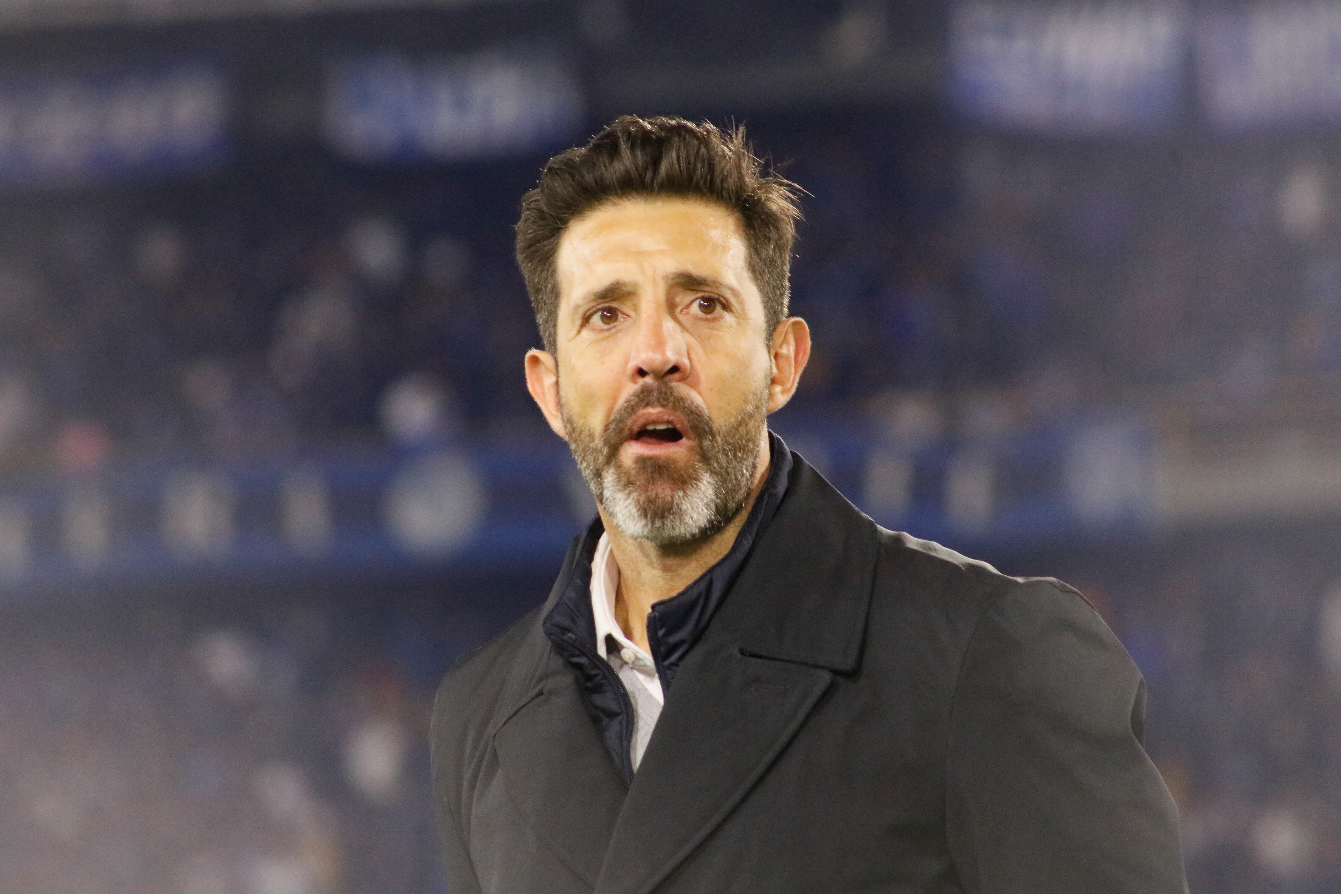 Independiente Santa Fe's team manager Jorge Bava during the BetPlay Dimayor league semi-final match between Independiente Santa Fe and Millonarios F.C at El Campin Stadium in Bogota, Colombia, June 19, 2025. (Photo by: Jorge Londono/Long Visual Press/Universal Images Group via Getty Images)