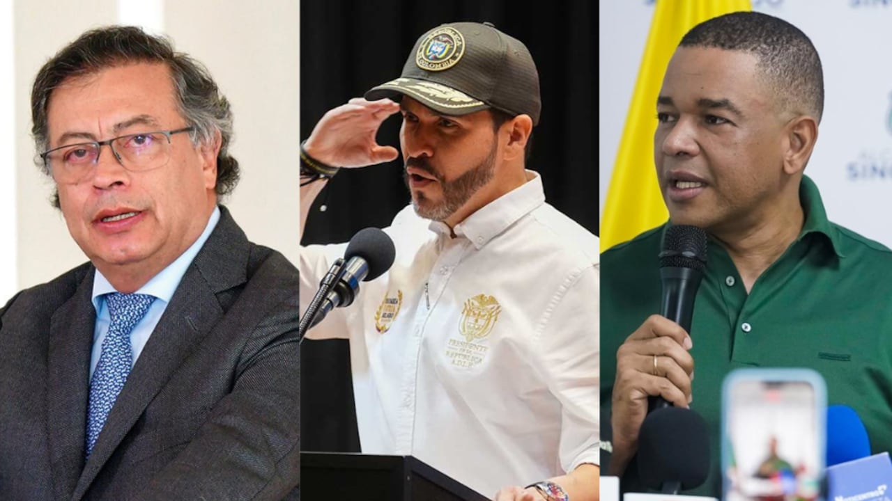 Gustavo Petro, Abelardo De La Espriella y Yahir Acuña, alcalde de Sincelejo.