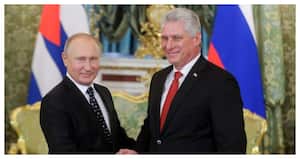 Vladimir Putín y Miguel Díaz-Canel Bermúdez