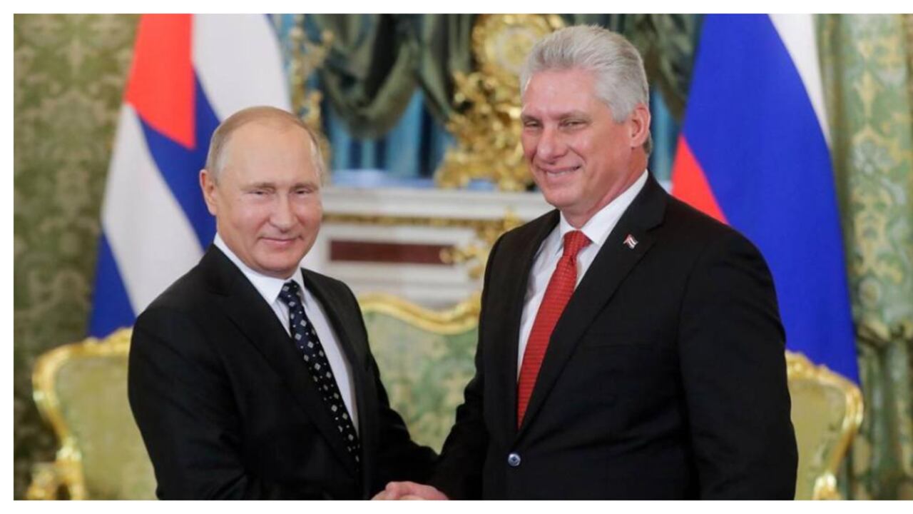 Los presidente de Rusia y Cuba, Vladimir Putín y Miguel Díaz-Canel Bermúdez