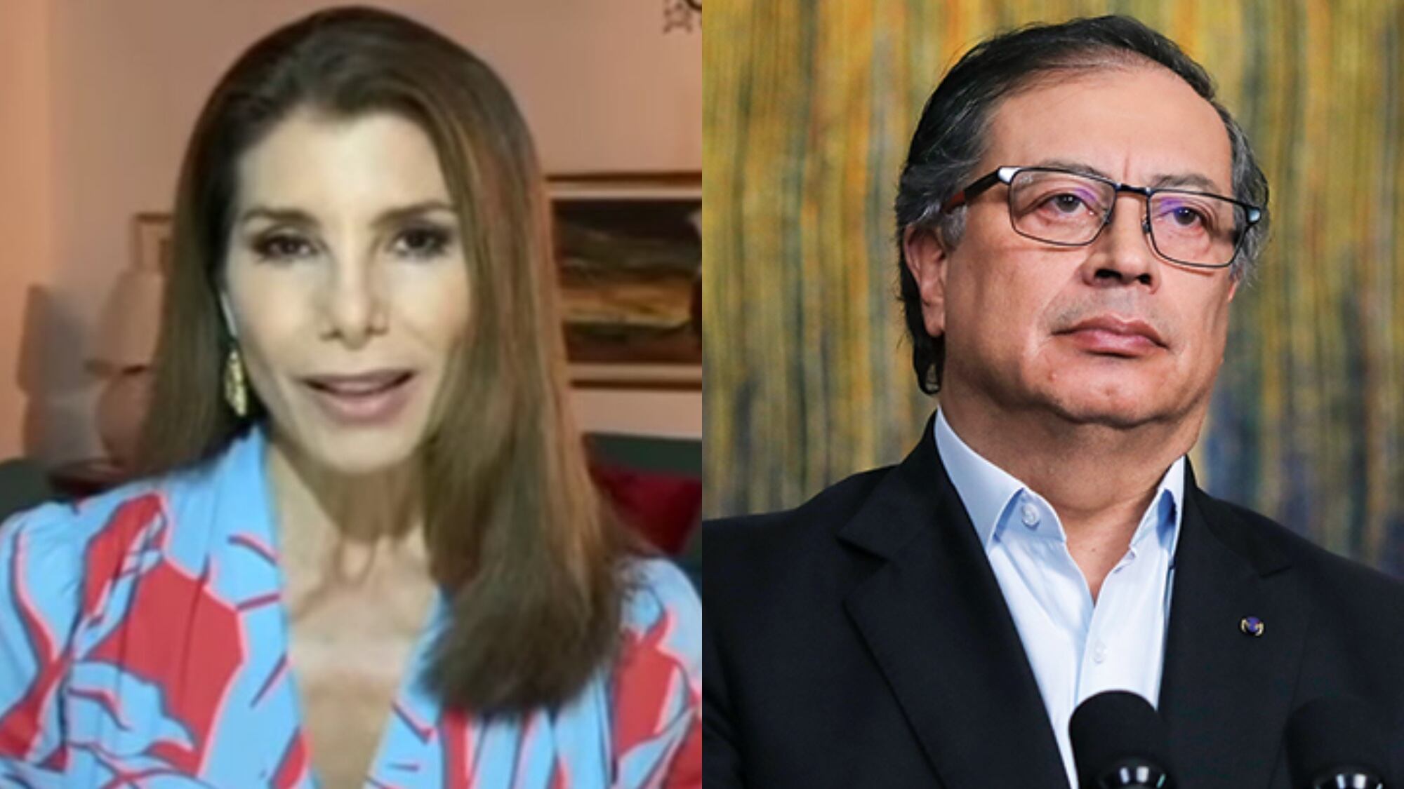 Patricia Janiot y Gustavo Petro.