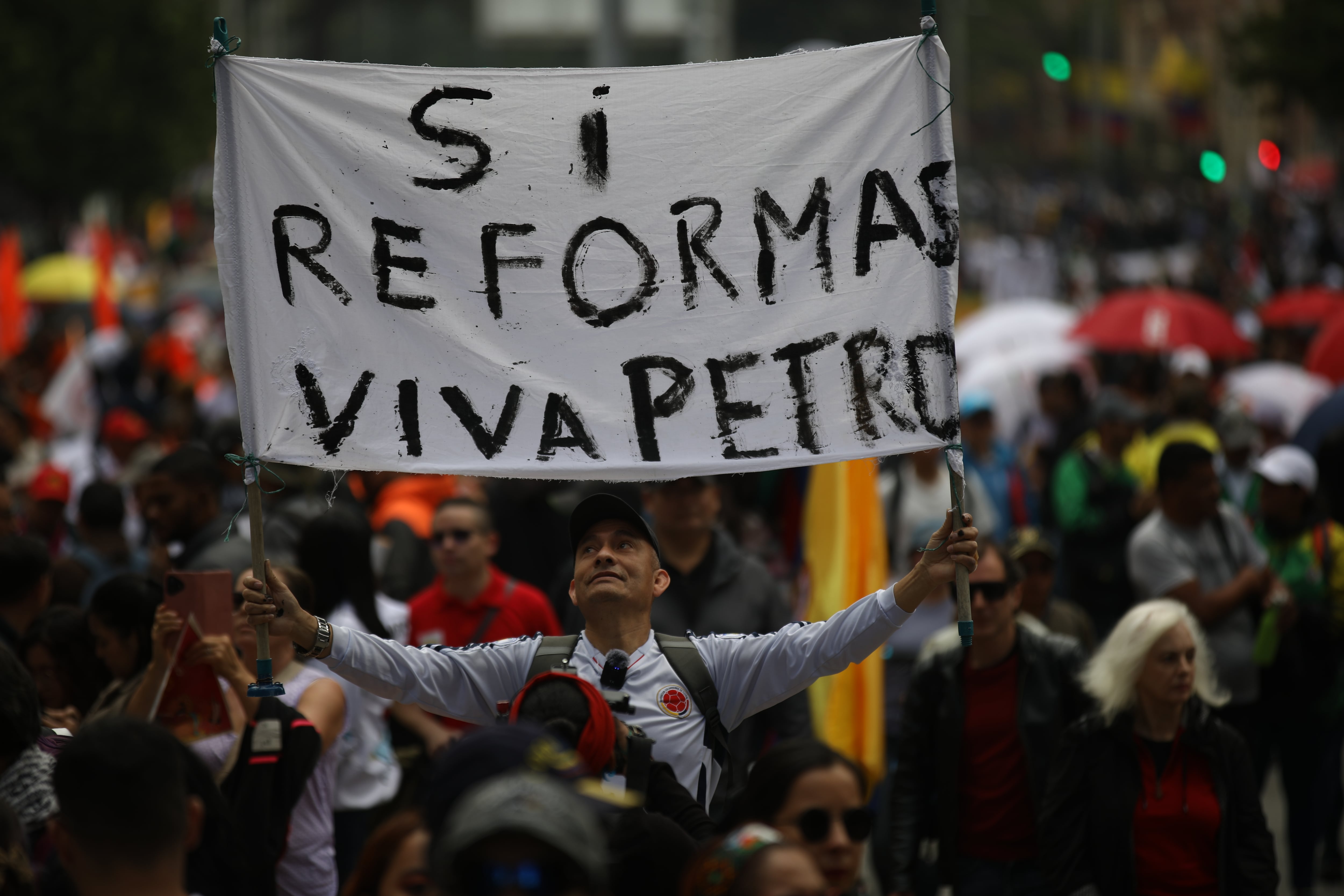 Marchas a favor de las reformas del Presidente Gustavo Petro