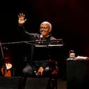 Cuban singer Pablo Milanes performs at the Ciudad Deportiva Coliseo in Havana, Cuba, on June 21, 2022. (Photo by YAMIL LAGE / AFP)