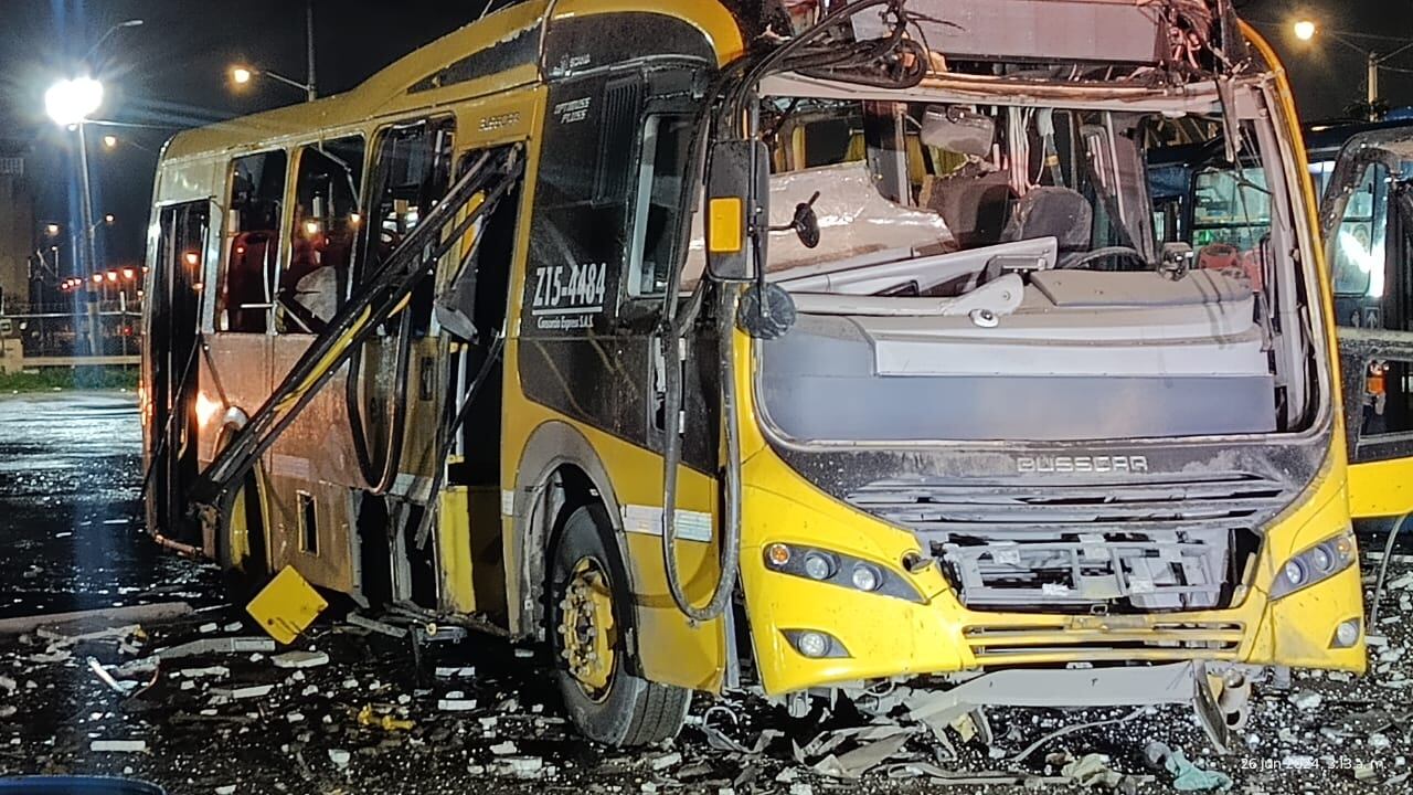 Explosión de bus del SITP.