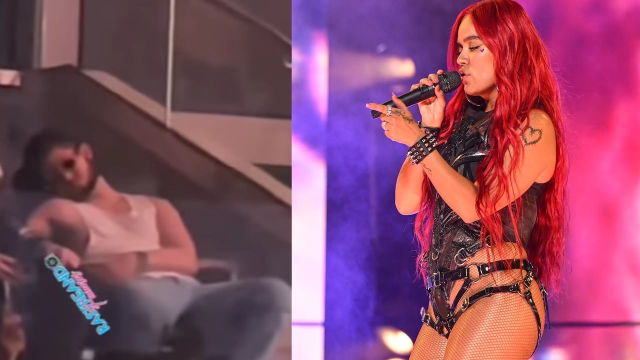 No es claro si el asistente al concierto de Karol G estaba borracho o dormido, pero la artista lo dejó en evidencia.
