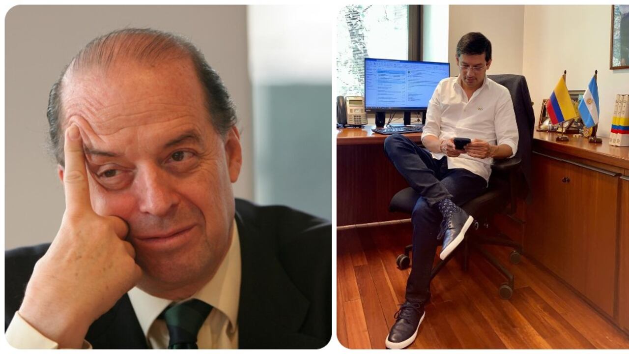 Álvaro Leyva y el embajador Camilo Romero.