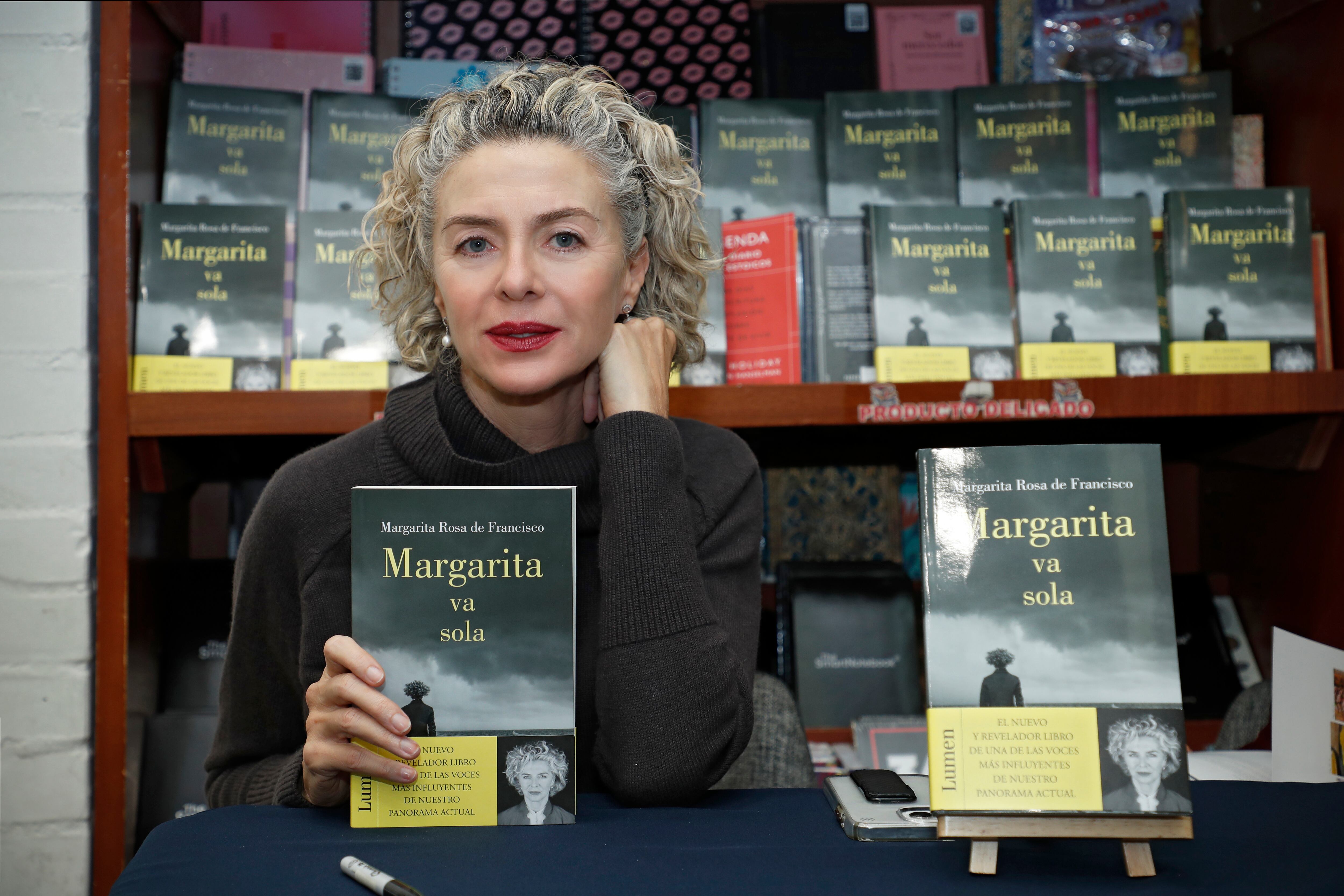 Margarita Rosa de Francisco
lanzamiento de su libro “Margarita va sola”.
Bogota abril 21 del 2023
Foto Guillermo Torres Reina / Semana