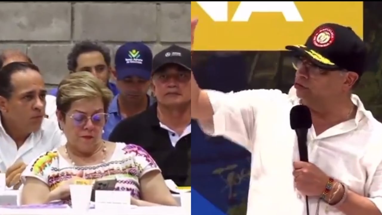 El presidente se enojó con los dos funcionarios durante un evento en Santa Marta.