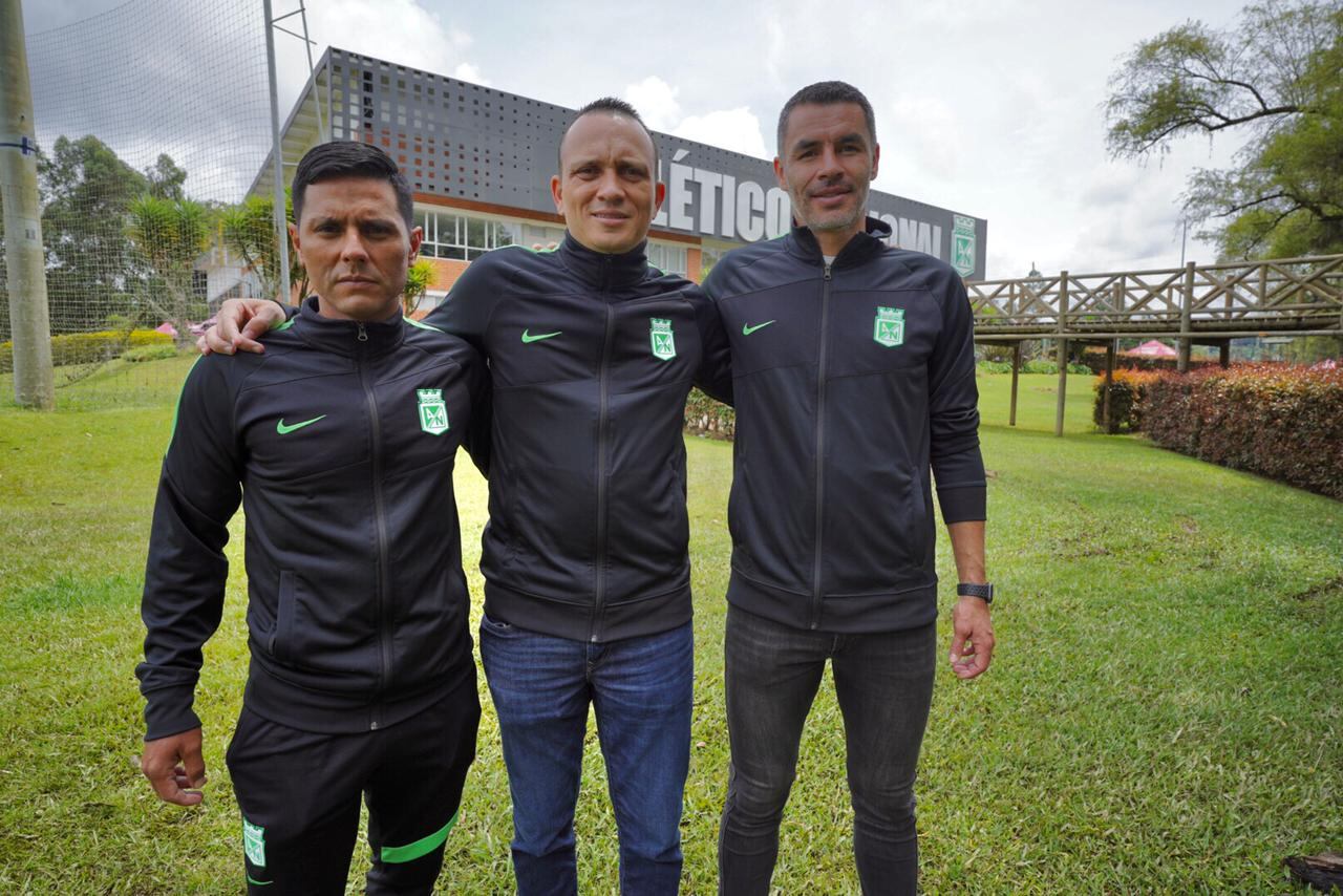 Cuerpo técnico de Nacional: Walter Rivera (PF), Alejandro Restrepo (DT) y Francisco Nájera (AT).