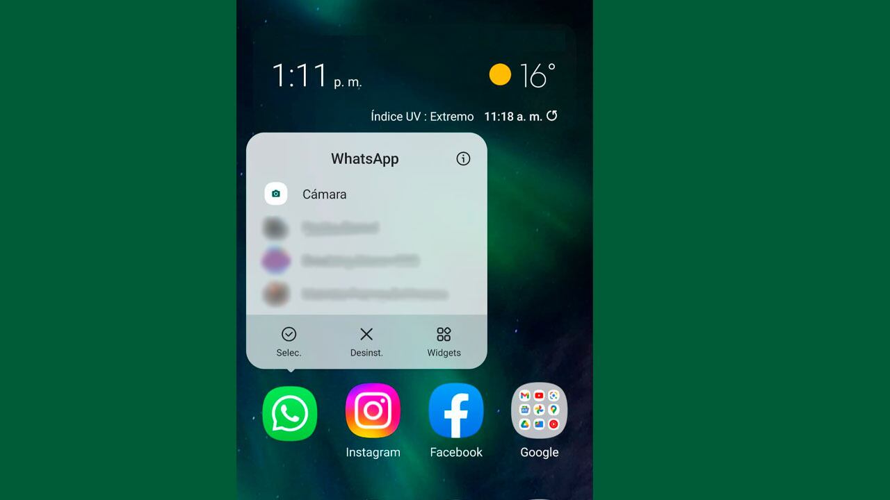 Existe un menú oculto de WhatsApp
