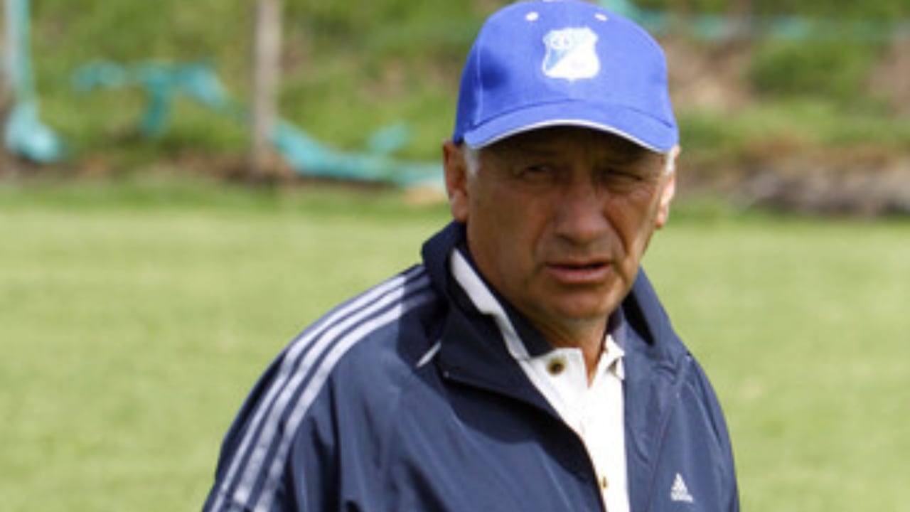 Luis Augusto El Chiqui García en uno de sus pasos como entrenador de Millonarios.