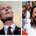 Rick Scott y María Corina Machado.