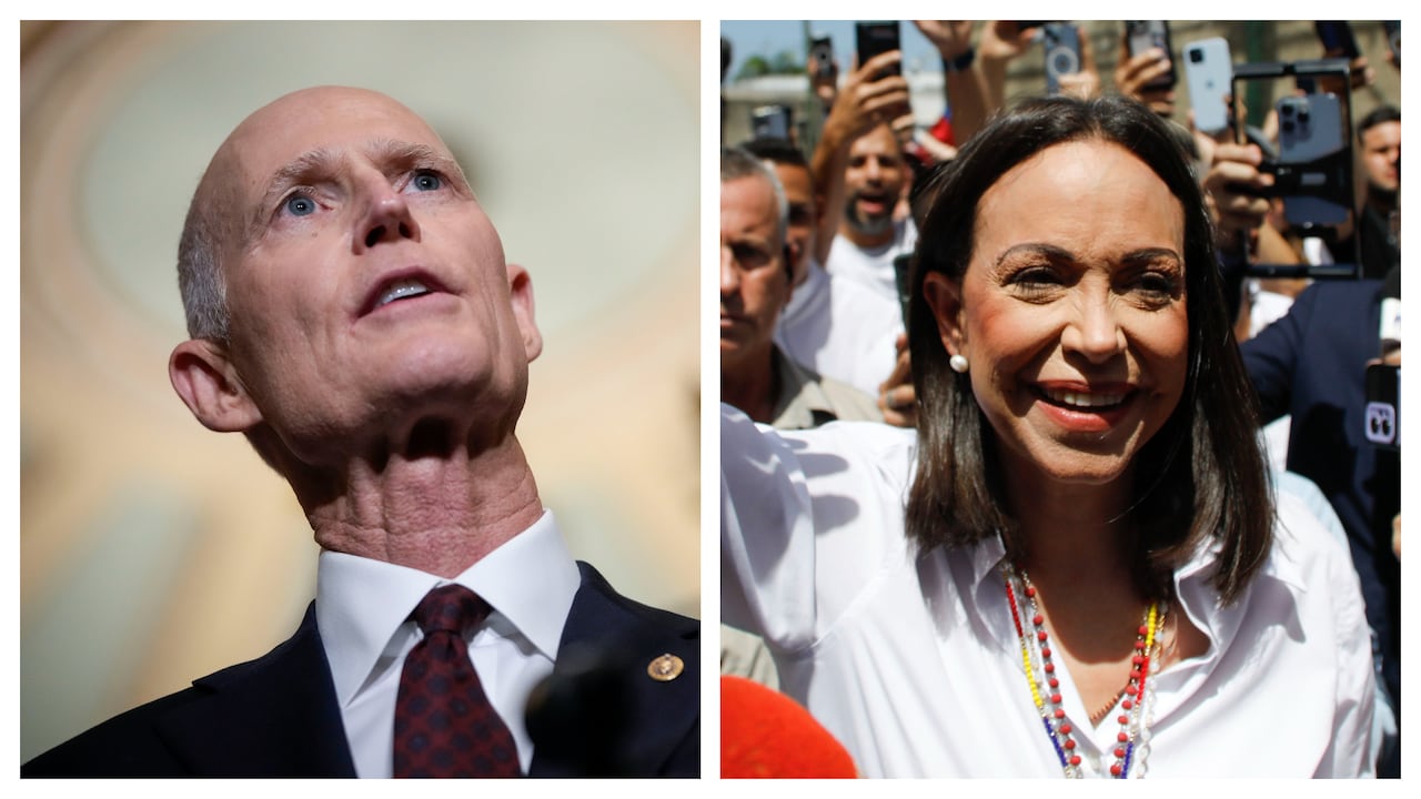 El senador Rick Scott conversó con María Corina Machado.