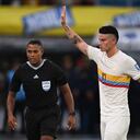 James Rodríguez al ser sustituido del juego con Colombia en Barranquilla ante Chile.