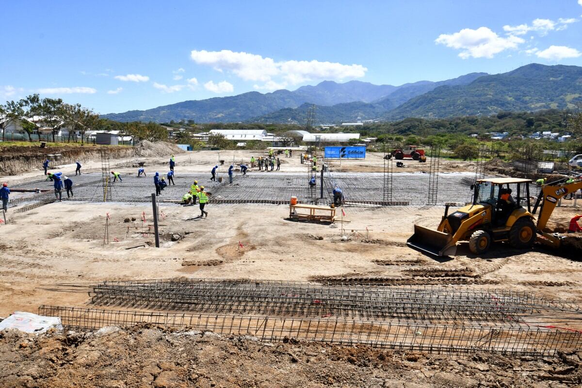 Vista general de las obras del Centro de Alta Contención para el Crimen Organizado (CACO) en Alajuela, Costa Rica, el 14 de enero de 2026.