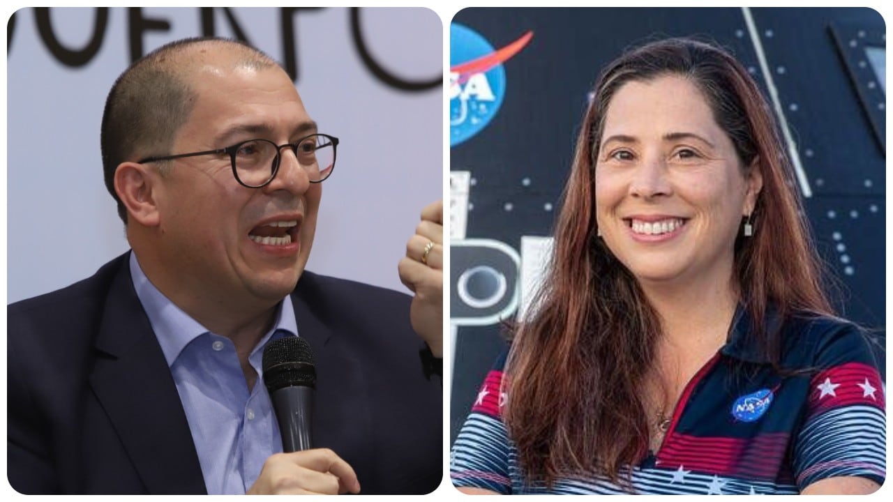 El exfiscal Francisco Barbosa y la ingeniera aeroespacial Liliana Villareal.